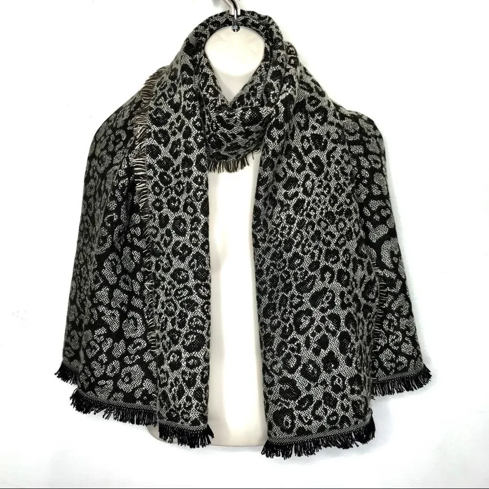 Merona Large Oversized Animal Print Leopard Scarf Wrap NWT